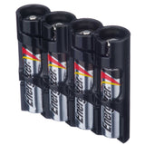 Storacell Slim Line AAA - 4 Pack Battery Caddy Tuxedo Black - Dependable Expendables