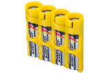 Storacell Slim Line AAA - 4 Pack Battery Caddy (Yellow)