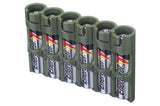 Storacell Slim Line AAA - 6 Pack Military Green Battery Caddy - Dependable Expendables