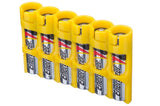 Storacell Slim Line AAA - 6 Pack Yellow Battery Caddy - Dependable Expendables