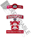 SMASHProps Single Self Snirmoff Smirnoff  Vodka Adhesive Snirmoff Bottle Label - License and Royalty Free for Film Use Dependable Expendables Dallas Texas