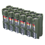 Storacell AA - 12 Pack Military Green Battery Caddy - Dependable Expendables