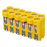 Storacell AA 12 Pack Yellow Battery Caddy - Dependable Expendables
