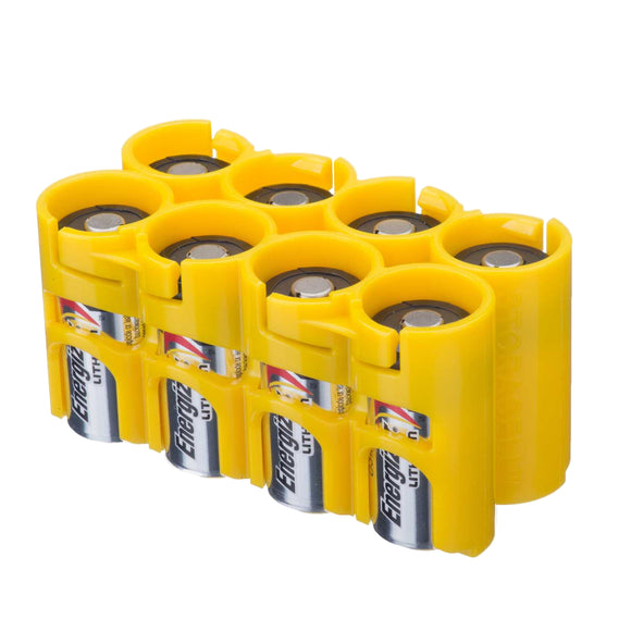 Storacell CR123 - 8 Pack Yellow Battery Caddy - Dependable Expendables