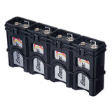 Storacell Slim Line 9V - 4 Pack Battery Caddy Tuxedo Black - Dependable Expendables