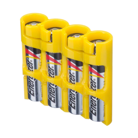 Storacell Slim Line AAA - 4 Pack Yellow Battery Caddy - Dependable Expendables