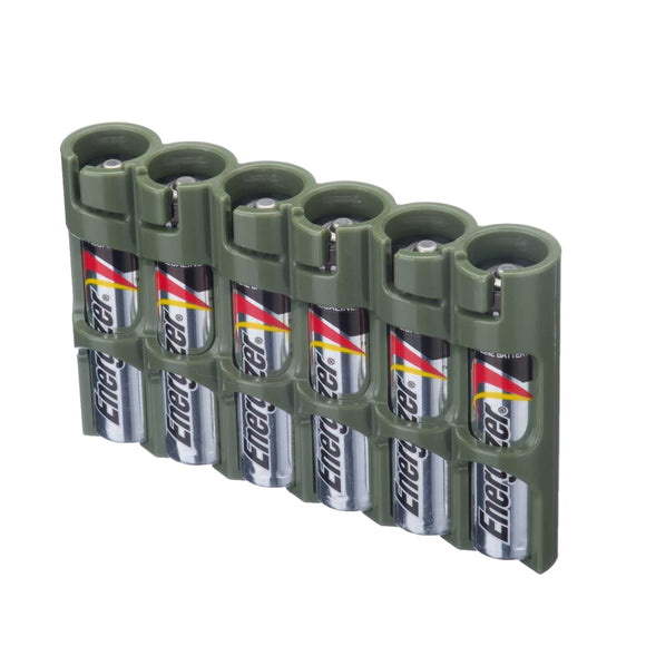 Storacell Slim Line AAA - 6 Pack Military Green Battery Caddy - Dependable Expendables