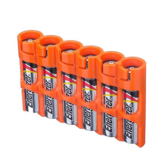 Storacell Slim Line AAA - 6 Pack Orange Battery Caddy - Dependable Expendables