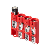 Storacell Slim Line AA - 4 Pack Red Battery Caddy - Dependable Expendables