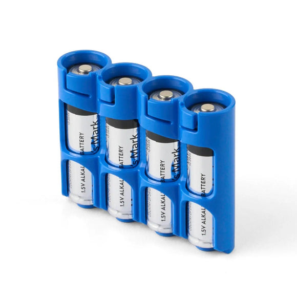 Storacell Slim Line AA - 6 Pack Battery Caddy Blue - Dependable Expendables