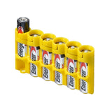 Storacell Slim Line AA - 6 Pack Yellow Battery Caddy  - Dependable Expendables