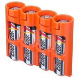 Storacell Slim Line AA - 4 Pack Battery Caddy (Orange)