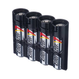 Storacell Slim Line AA - 4 Pack Tuxedo Black Caddy - Dependable Expendables