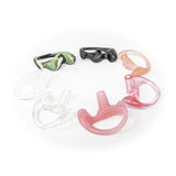 Surveillance Earmolds for walkie talkie Acoustic Tubes used by television, film and live event production in colors Nude, Black, Camo, Clear Pink, Frost Pink, Clear White, and Frost White.