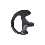 Black Ear mold for Acoustic Tubes used with walkie talkies in video, film and live event production.