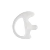 Frosted White Ear mold for Acoustic Tubes used with walkie talkies in video, film and live event production.