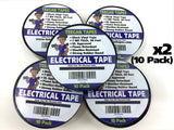 Teegan Tapes 10-Pack black Vinyl Electrical Tape