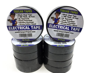 Teegan Tapes 10-Pack black Vinyl Electrical Tape