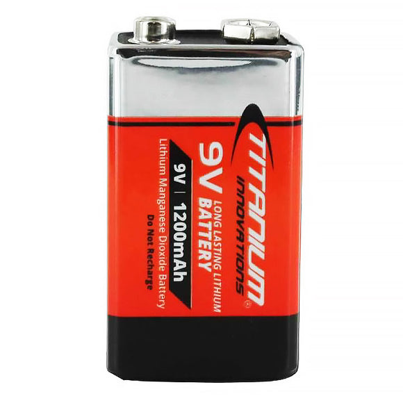 Titanium Innovations 9V 1200mAh Lithium Battery - Dependable Expendables
