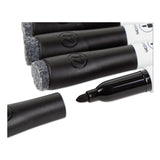 U Brands Medium Point Low-Odor Dry-Erase Markers with Erasers, Medium Bullet Tip, Black - Dependable Expendables