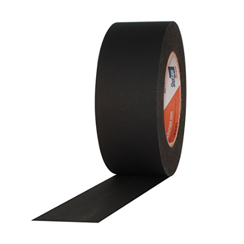 Black Shurtape Small Core Photo Tape 2 inch x 60 yards used in video, movie and live event productions.