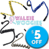Walkie Woogies acoustical tube walkie talkie accessory used in video, film and live event production.