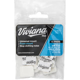 White Viviana Pads Soft Foam Mounts for Lavalier Microphones 12 twelve pack - Dependable Expendables