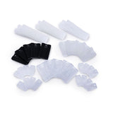 34 piece Wobble Wedge Shop Shim Variety Pack plastic shims is a must-have for any television or film Set Dresser or Art Director requiring a versatile variety of rigid and flexible plastic shims - Dependable Expendables