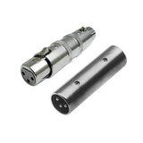 XLR 3 Pin Male and Female Barrel Adapters