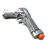 Foam Rubber Beretta 9mm Semi Automatic Style Inert Handgun Prop (Black, Silver, Apocalyptic)