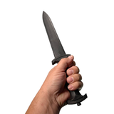 Long Spear Pointed Dagger Poly Training Knife Prop with 8.5 Inch Blade and Grooved Wood Grained Textured Handle - Dependable Expendables