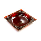 Amber Brown translucent Breakaway glass prop Square Ash Tray - Dependable Expendables