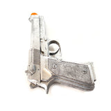 Foam Rubber Beretta 9mm Semi Automatic Style Inert Handgun Prop (Black, Silver, Apocalyptic)