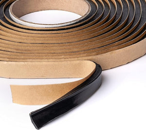 black butyl tape to seal and isolate noise 1/4" x 1/2" x 20'