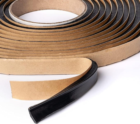 black butyl tape to seal and isolate noise 1/4