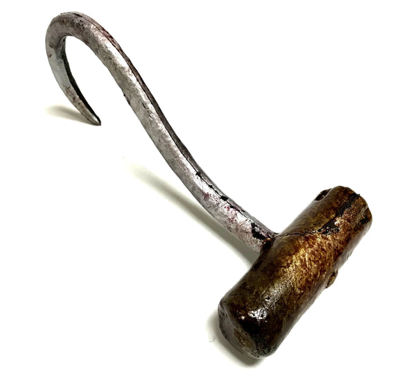 Bloody Vintage Farm Style Hay Meat or Ice Hook Urethane Foam Stunt Prop for television, film or live theater.