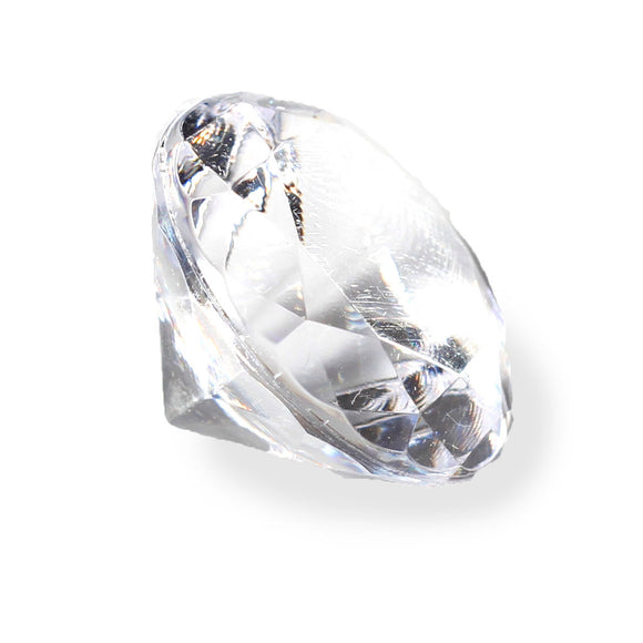 Extra Large Clear Acrylic Plastic Diamonds 1.5 Inch diameter for TV, Film, stage prop, party decoration or cosplay and Halloween costume accessory.