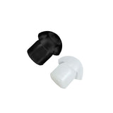 Soft Silicone Rubber Ear Tip Replacement Part for Acoustic Surveillance Kits (Clear, Black)