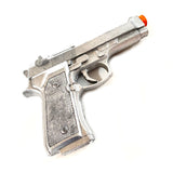 Foam Rubber Beretta 9mm Semi Automatic Style Inert Handgun Prop (Black, Silver, Apocalyptic)