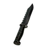 Serrated Spine Combat Rambo Style Poly Training Knife with 8.25 Inch Clip Point Blade Prop - Dependable Expendables