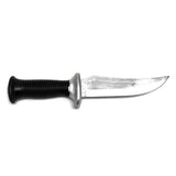 Silver and Black 11 Inch Survival Style Training Knife - Solid Rubber Contact Prop with Safe Blade - Dependable Expendables