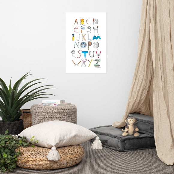 DECOR | ABCs of Filmmaking - Minimalistic Vertical Printed Poster