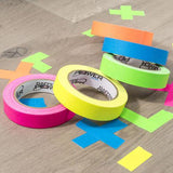Gaffer Power 1" Gaff Tape 5-Pack 1 Inch x 20 Yards (Fluorescent Green, Pink, Yellow, Orange, Blue)
