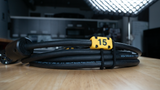 Grip Lab yellow 15 foot Cord Cable Labels Sash Tie Holders clearly marking length runs for stingers used on set in video and film production - available at Dependable Expendables