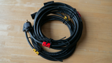 Grip Lab Red 25 and yellow 15 foot Cord Cable Labels Sash Tie Holders clearly marking length runs for stingers used on set in video and film production - available at Dependable Expendables