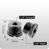 This conversion screw is perfect for adapting any microphone 5/8 inch stand mount into an on-set standard 1/4" 20 mounting base - Dependable Expendables
