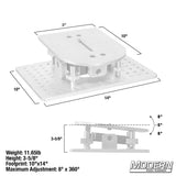 Modern Studio Equipment 4-Way Leveling Camera Mount with 3/8" Slot