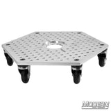 Modern Studio Equipment Hex Plate Floor Dolly with Casters