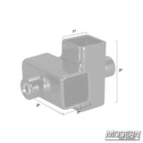 Modern Studio Equipment Cross for 3/4" Square Tube