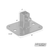 Modern Studio Equipment Flange Base for 3/4" Square Tube